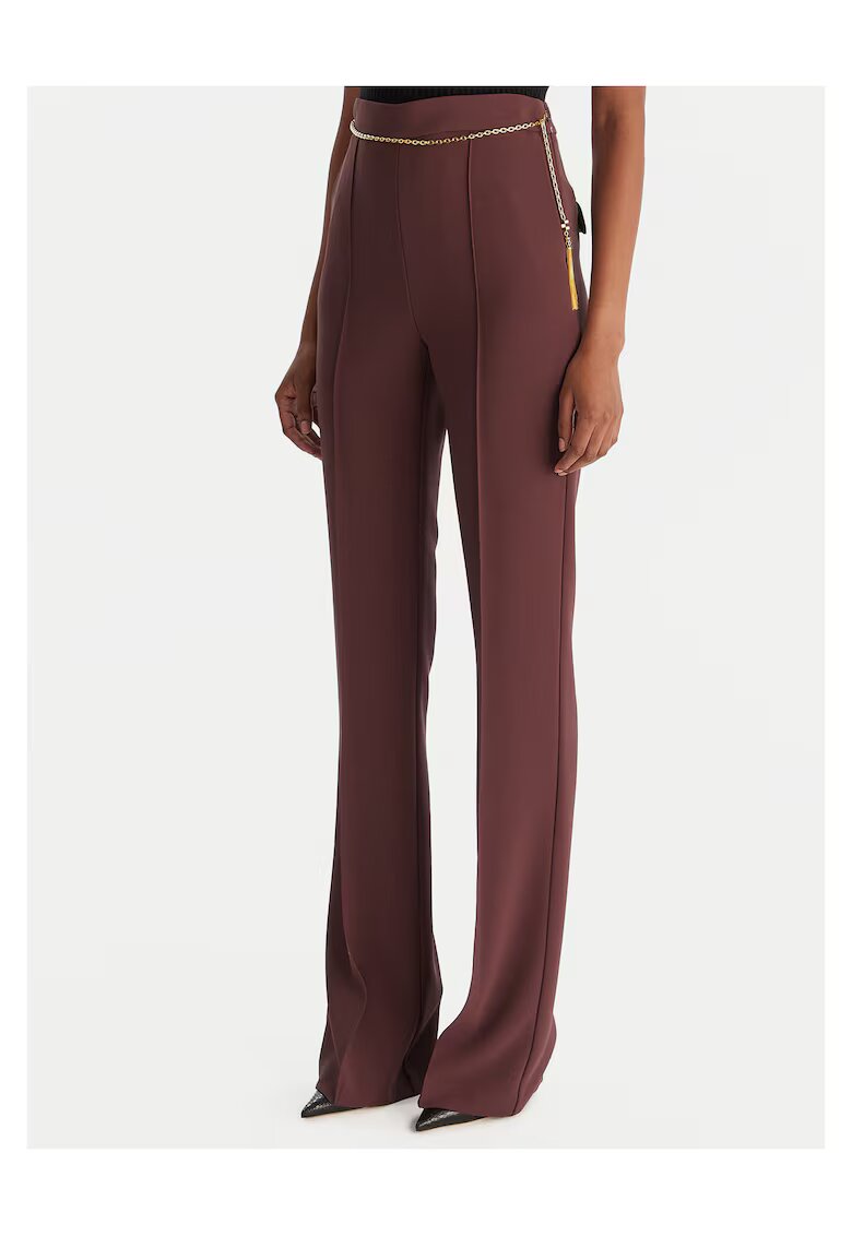 Elisabetta Franchi Pantaloni eleganti pentru dama - bordo