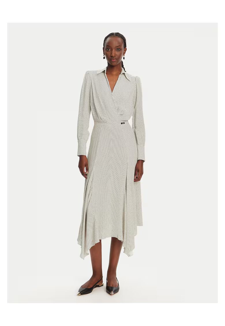 Elisabetta Franchi Rochie Camasa dama ecru