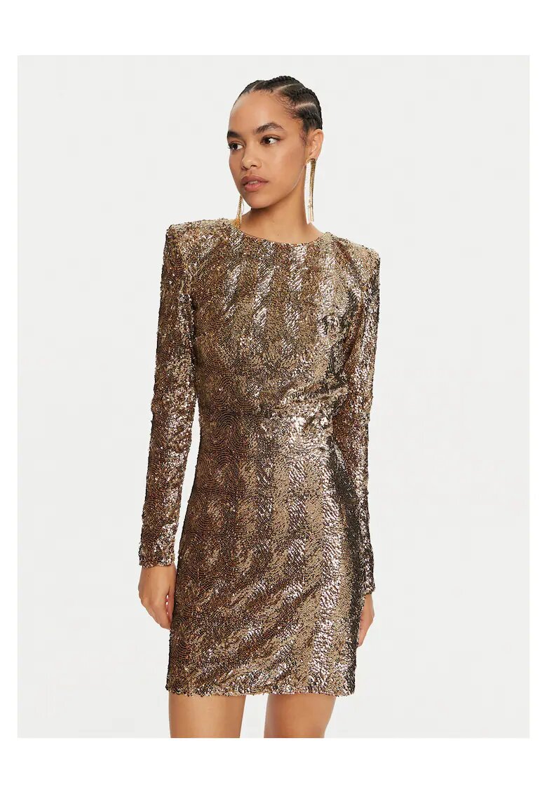 Elisabetta Franchi Rochie cocktail dama auriu