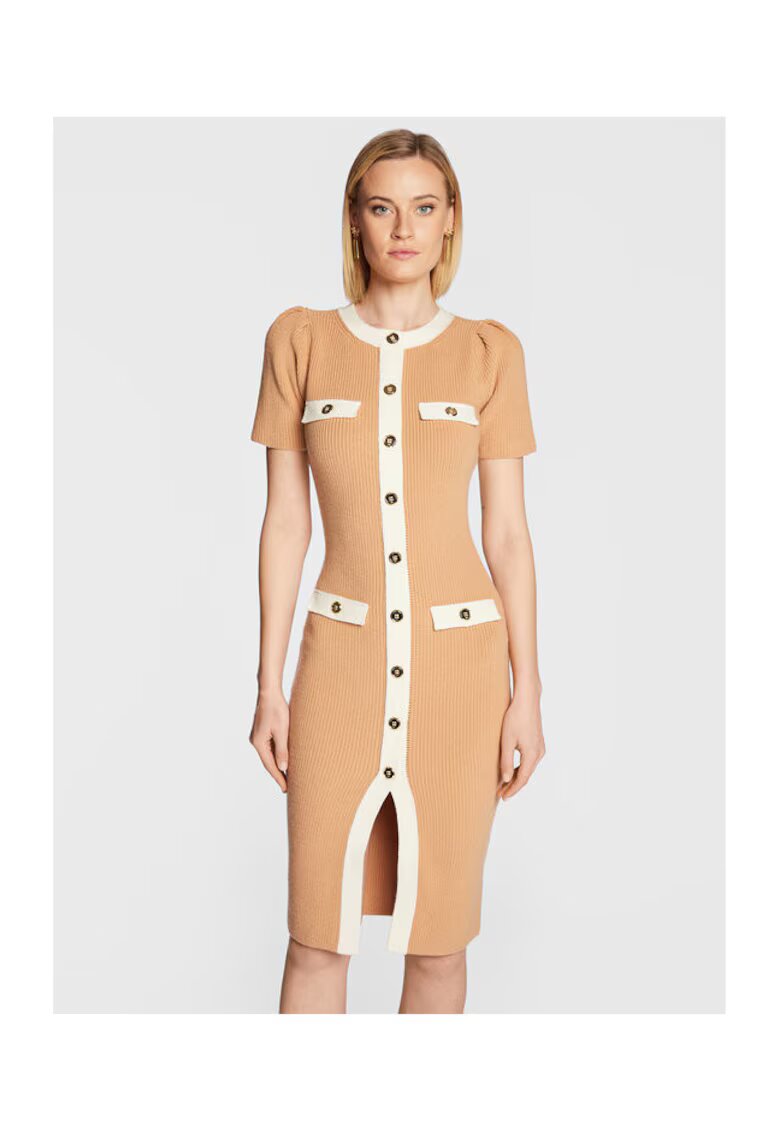 Elisabetta Franchi Rochie dama bej - tricotata -