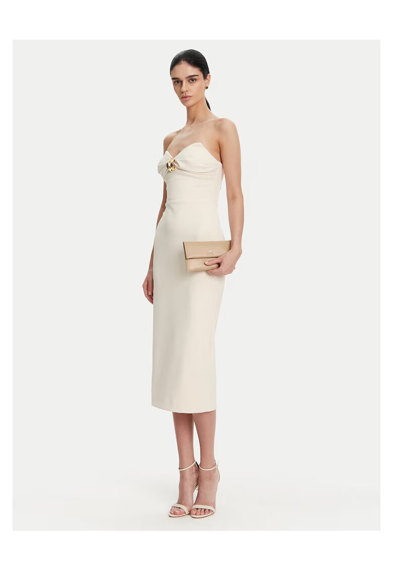 Elisabetta Franchi Rochie de cocktail dama culoare ecru