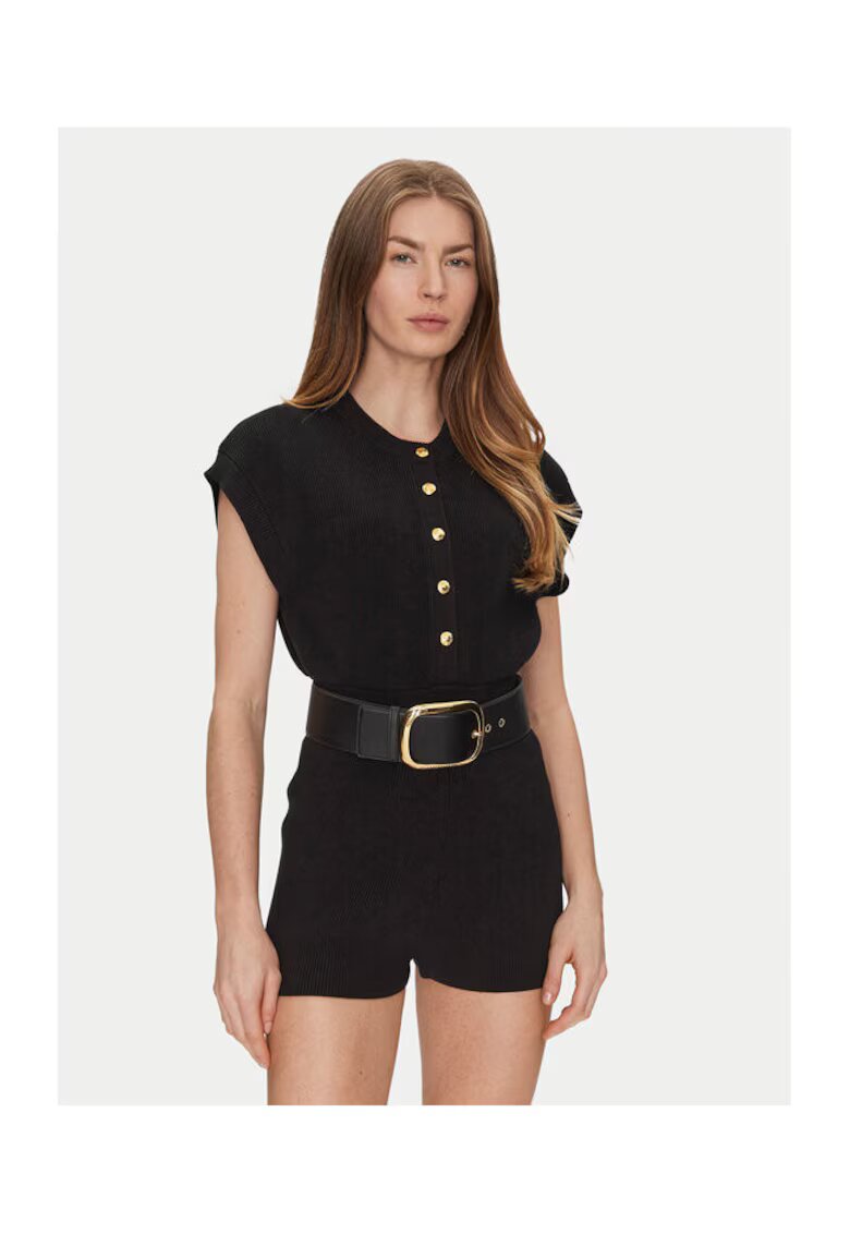 Elisabetta Franchi Salopeta scurta pentru dama neagra