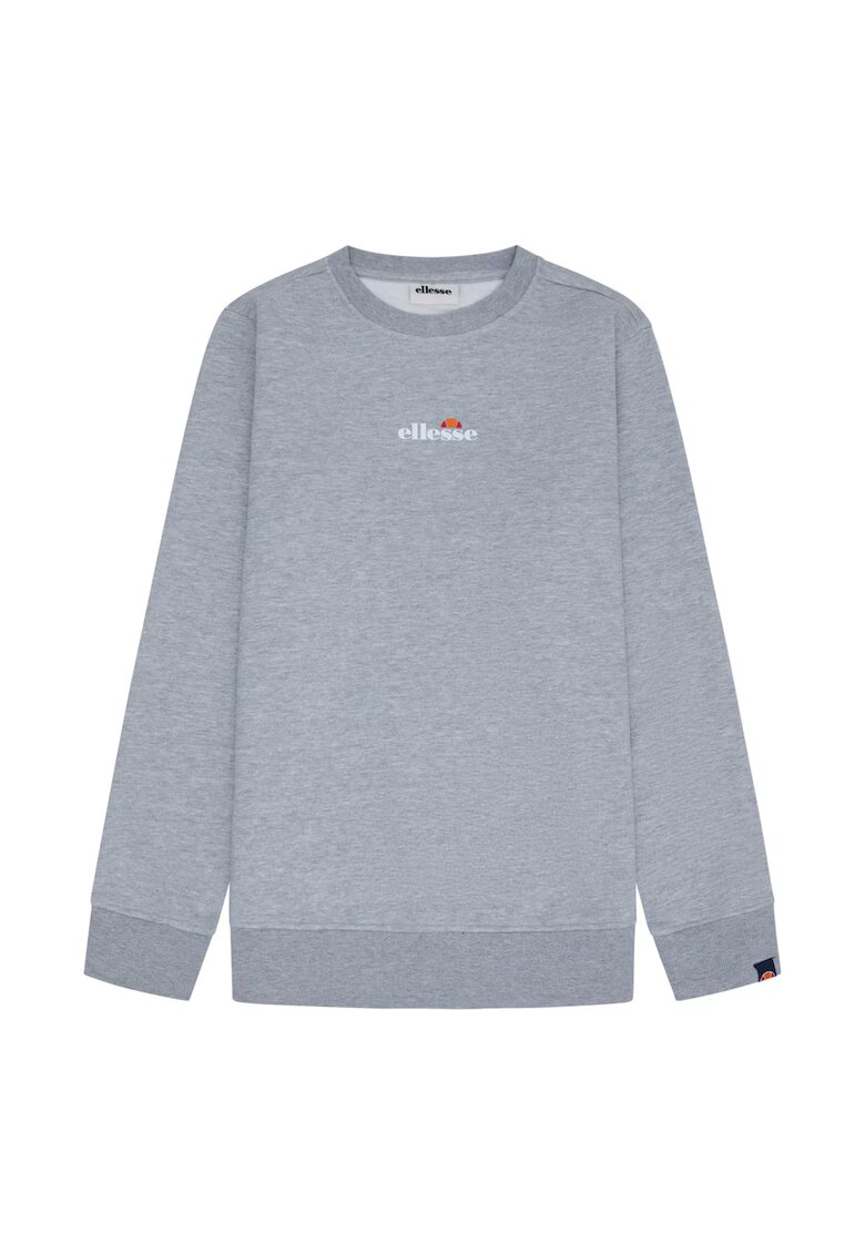 ELLESSE Bluza de trening cu decolteu rotund si imprimeu text - Gri deschis