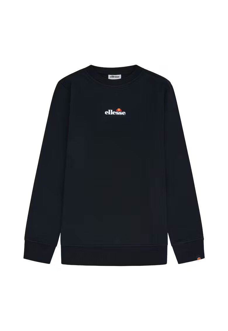 ELLESSE Bluza de trening cu decolteu rotund si imprimeu text - Negru