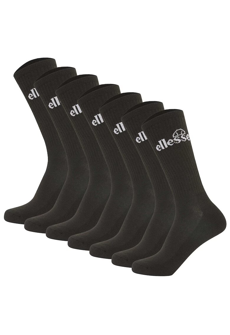 ELLESSE Set de sosete lungi unisex - 7 perechi - Negru