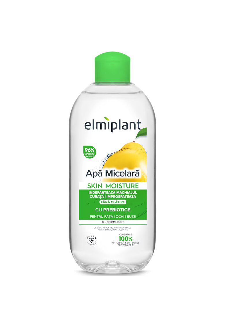 Elmiplant Apa micelara pentru ten normal & mixt - pentru fata - ochi si buze - cu Prebiotice - 400 ml