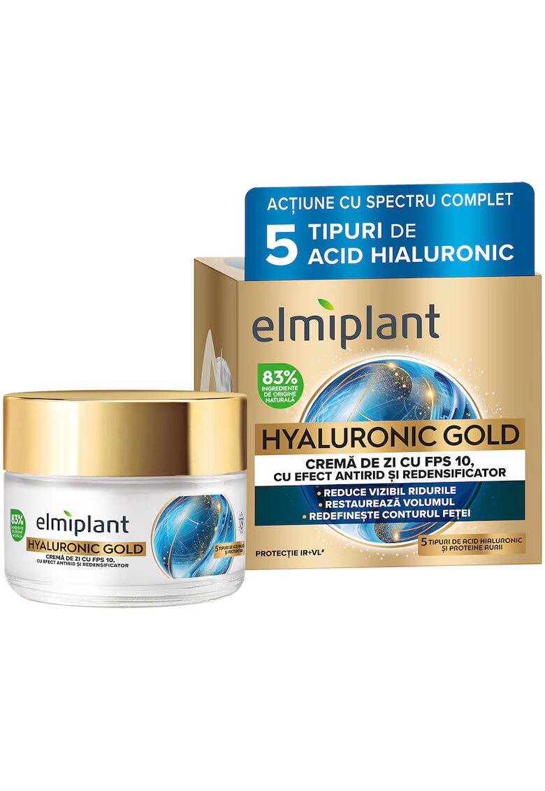Elmiplant Crema de zi anti-rid Hyaluronic Gold - 50 ml