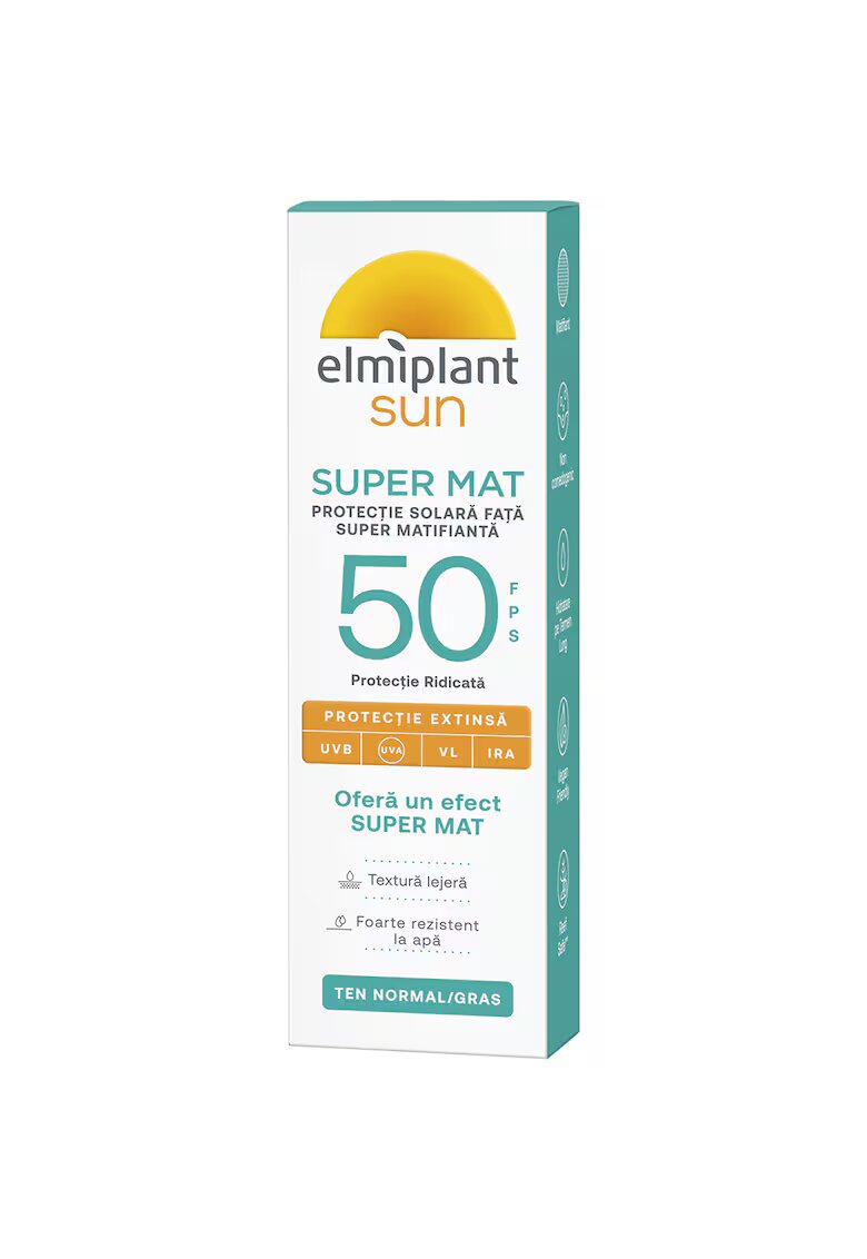 Elmiplant Crema matifianta protectie solara pentru fata SPF 50 - Sun - 50ml