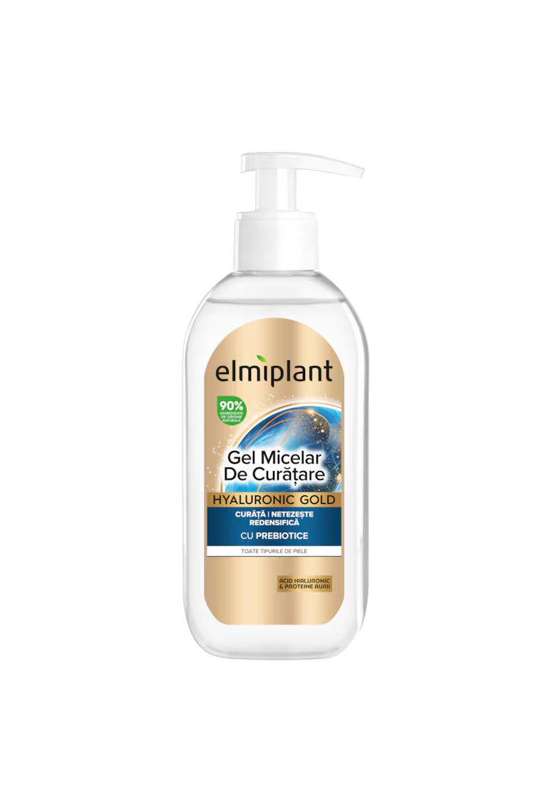 Elmiplant Gel micelar de curatare HYALURONIC GOLD cu 92% ingrediente de origine naturală - 200 ml