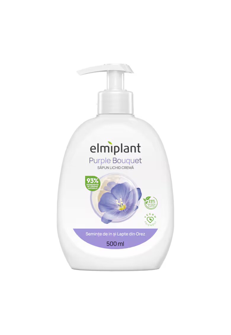 Elmiplant Sapun lichid crema 500 ml - In/Lapte de orez - 500 ml
