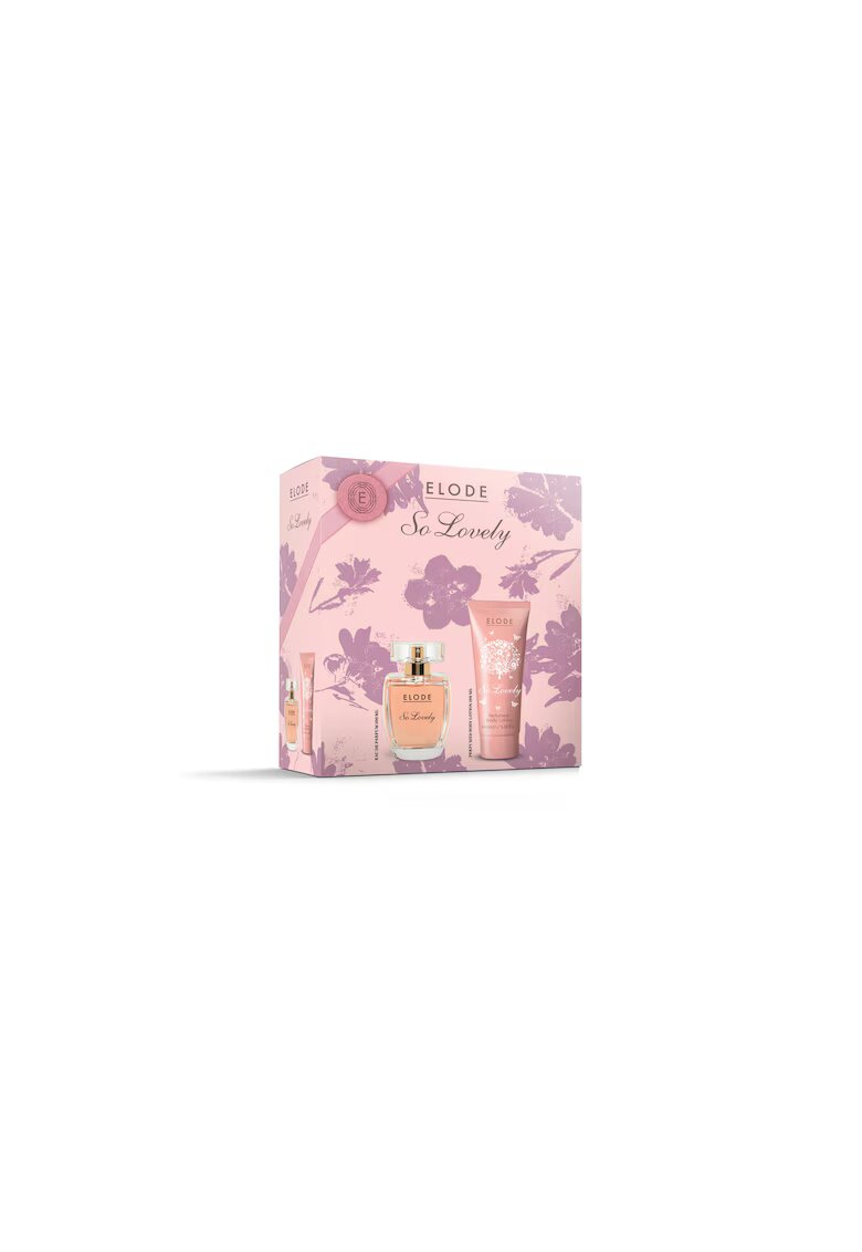 Elode Set cadou So Lovely: Apa de toaleta - 100 ml + Lotiune pentru corp - 100 ml