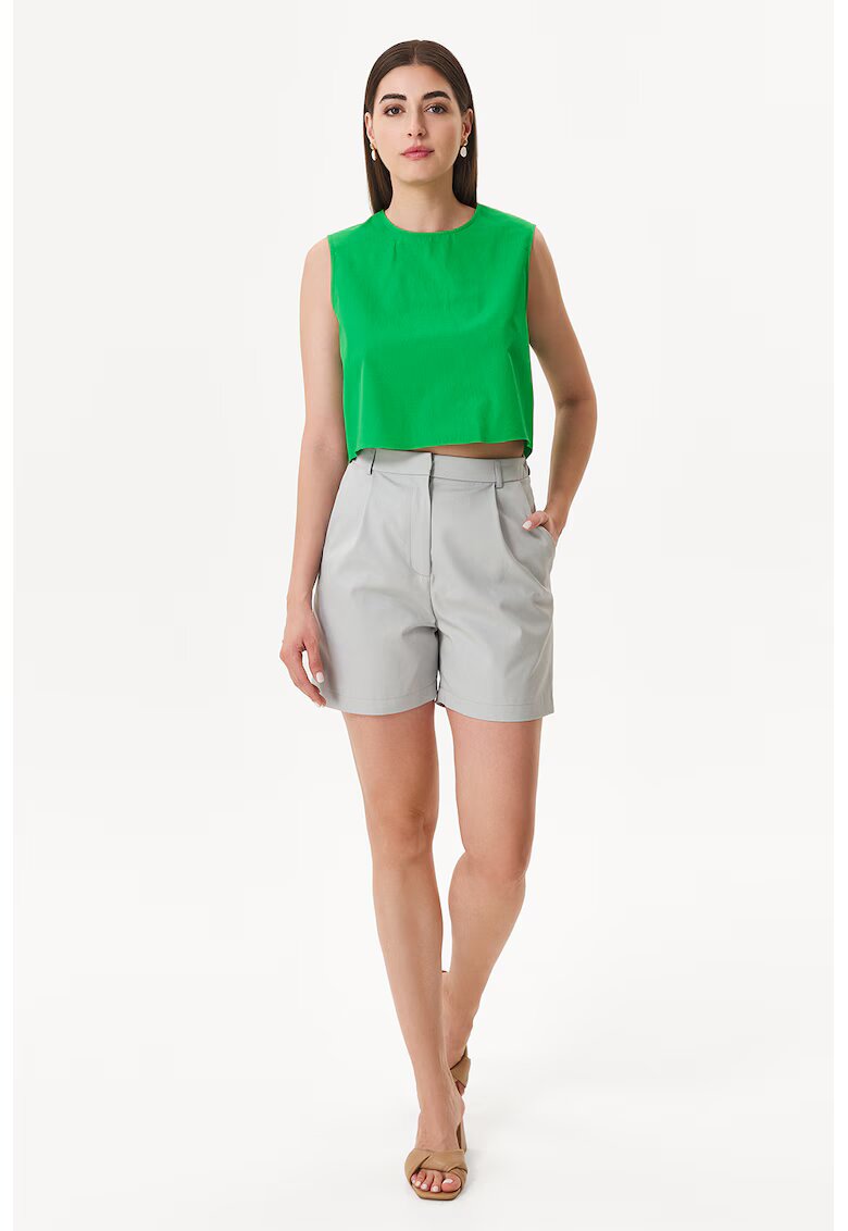 EMAT Pantaloni scurti cu pliuri Hamptons Haven - Gri deschis