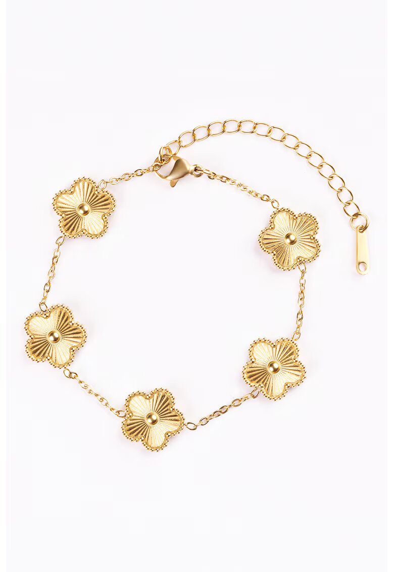 Emily Westwood Bratara placata cu aur de 18K decorata cu elemente in forma de floare - Auriu
