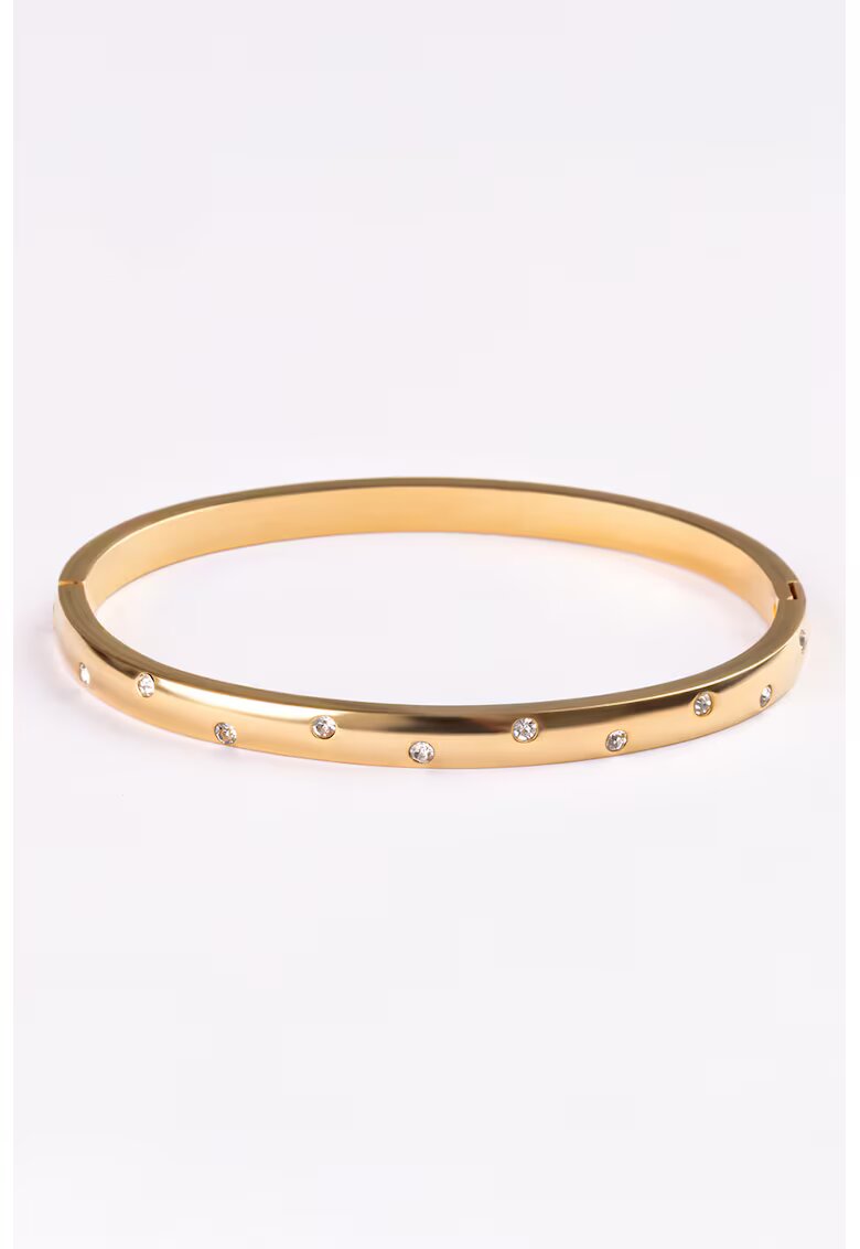 Emily Westwood Bratara rotunda placata cu aur de 18K decorata cu cristale - Auriu
