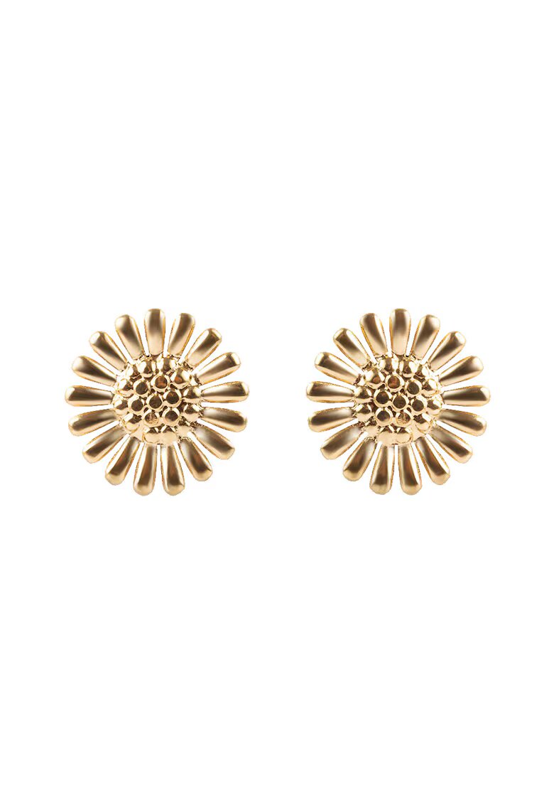 Emily Westwood Cercei in forma de floare - placati cu aur de 18K - Auriu
