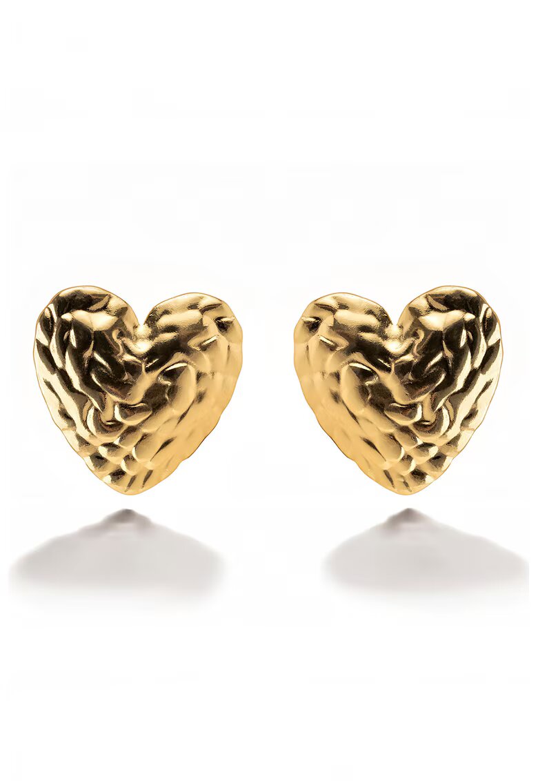 Emily Westwood Cercei placati cu aur de 18 K si design cu inima - Auriu