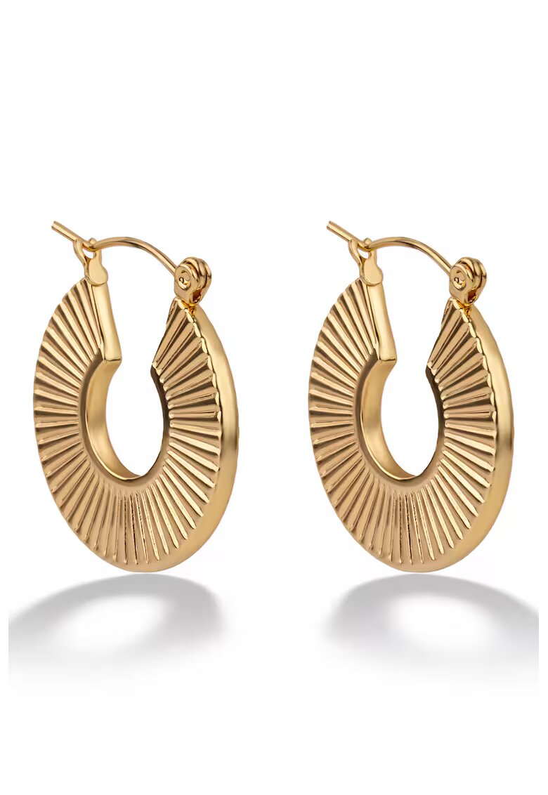 Emily Westwood Cercei placati cu aur de 18K cu forma rotunda - Auriu