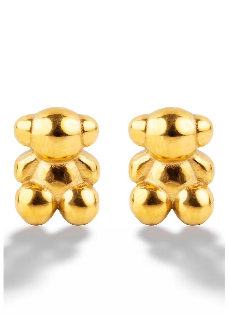 Emily Westwood Cercei placati cu aur de 18K in forma urs - Auriu