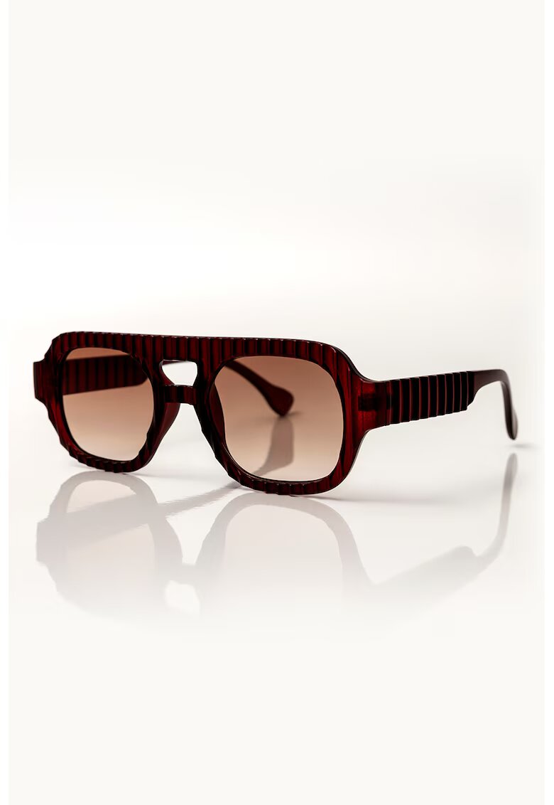 Emily Westwood Ochelari de soare aviator cu lentile in degrade - Maro inchis