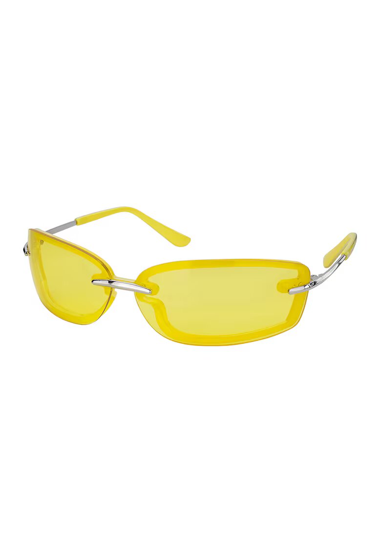 Emily Westwood Ochelari de soare dreptunghiulari Reagan - Galben/Argintiu