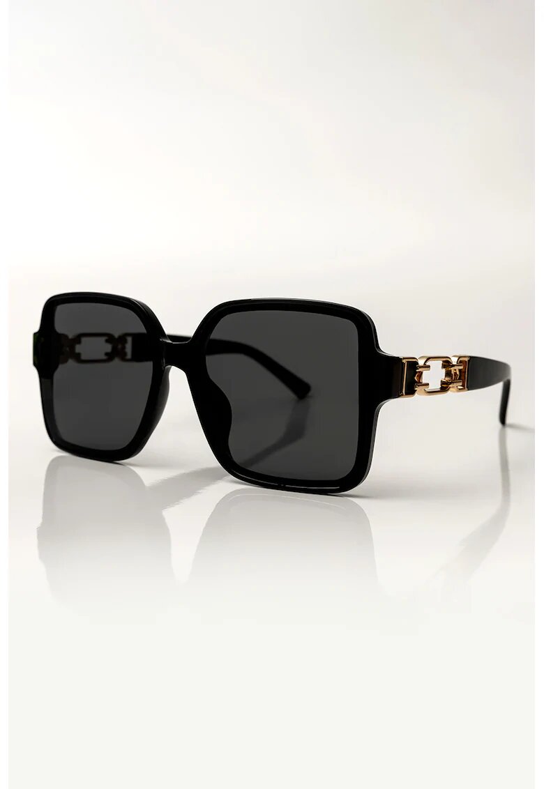 Emily Westwood Ochelari de soare patrati cu model tortoise - Negru