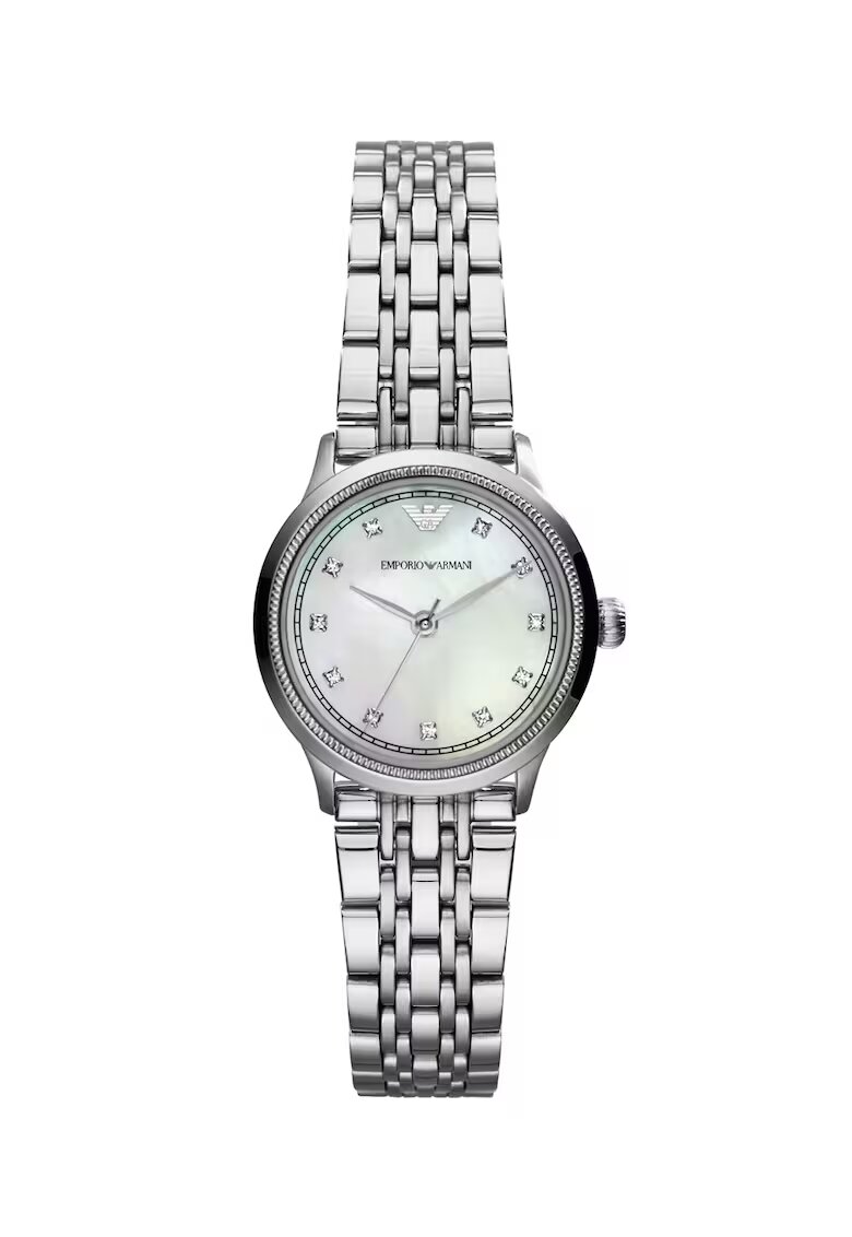 Emporio Armani Ceas decorat cu cristale Alpha - Argintiu