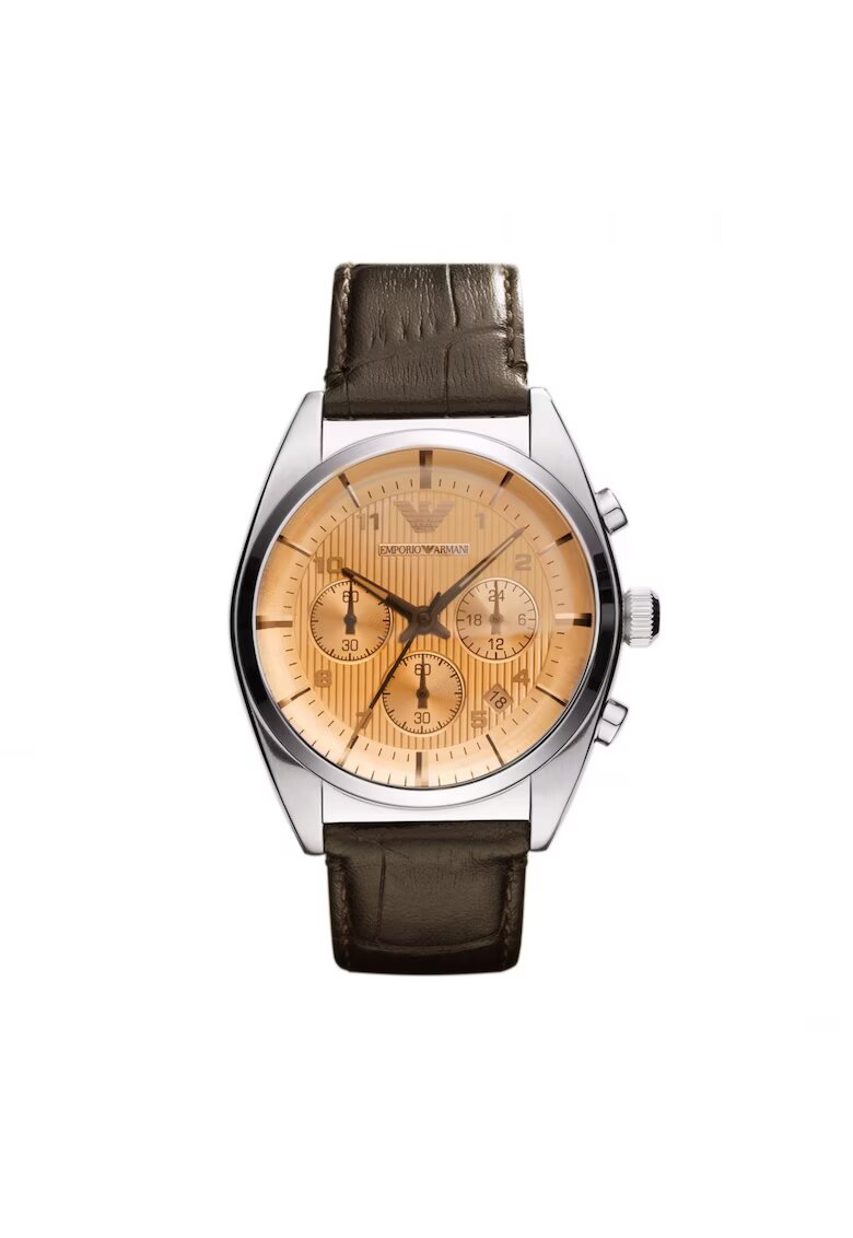 Emporio Armani Ceas pentru bărbați - Franco AR0395 - inox - curea piele naturală - 43mm