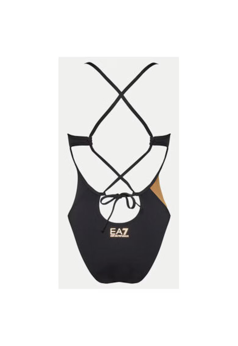 Emporio Armani Costum de baie dama - 540180 - Maro/Negru - Poliester - Negru/Maro