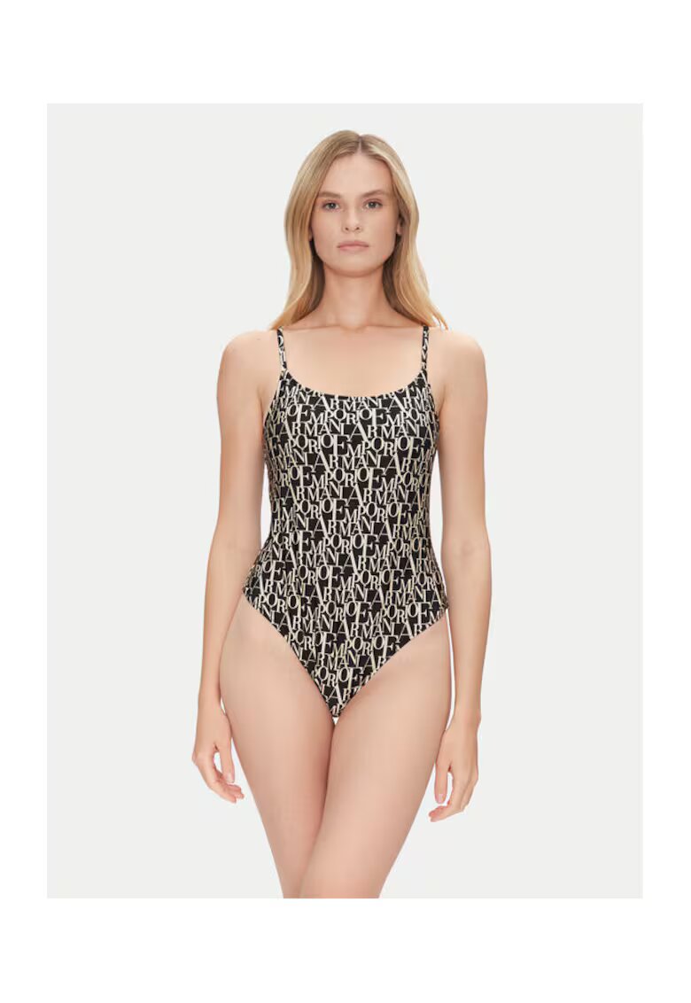 Emporio Armani Costum de baie dama - Negru/Galben