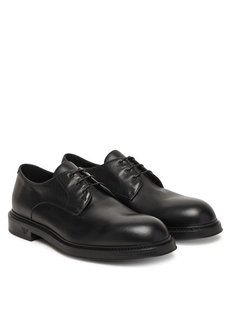 Emporio Armani Ghete piele naturala - negru - Negru