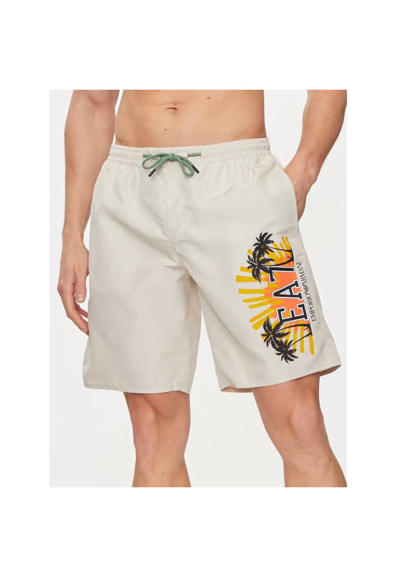 Emporio Armani Pantaloni scurti sport barbati - 537494 - Gri - Poliester