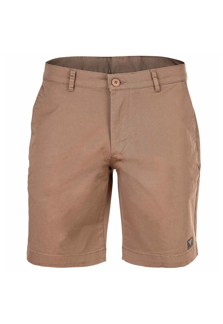 Emporio Armani Pantaloni scurti uni cu logo - Maro