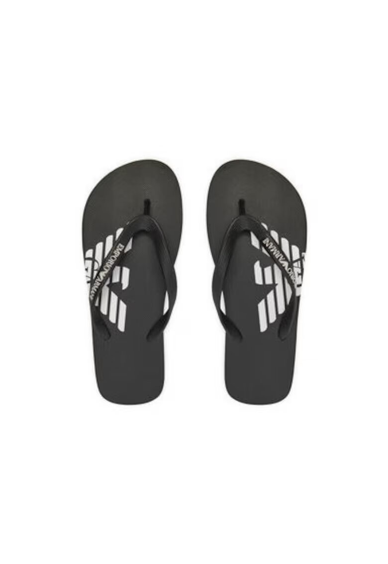 Emporio Armani Papuci flip-flop barbati XVQS08 XN746 - Sintetic - Negru - Negru