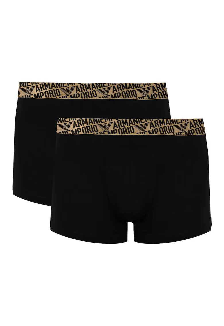 Emporio Armani Set de boxeri cu banda logo - 2 perechi -
