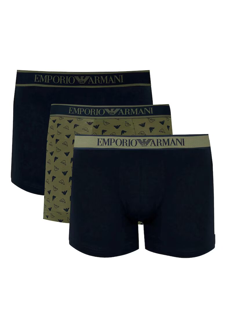 Emporio Armani Set de boxeri cu banda logo elastica - 3 perechi -