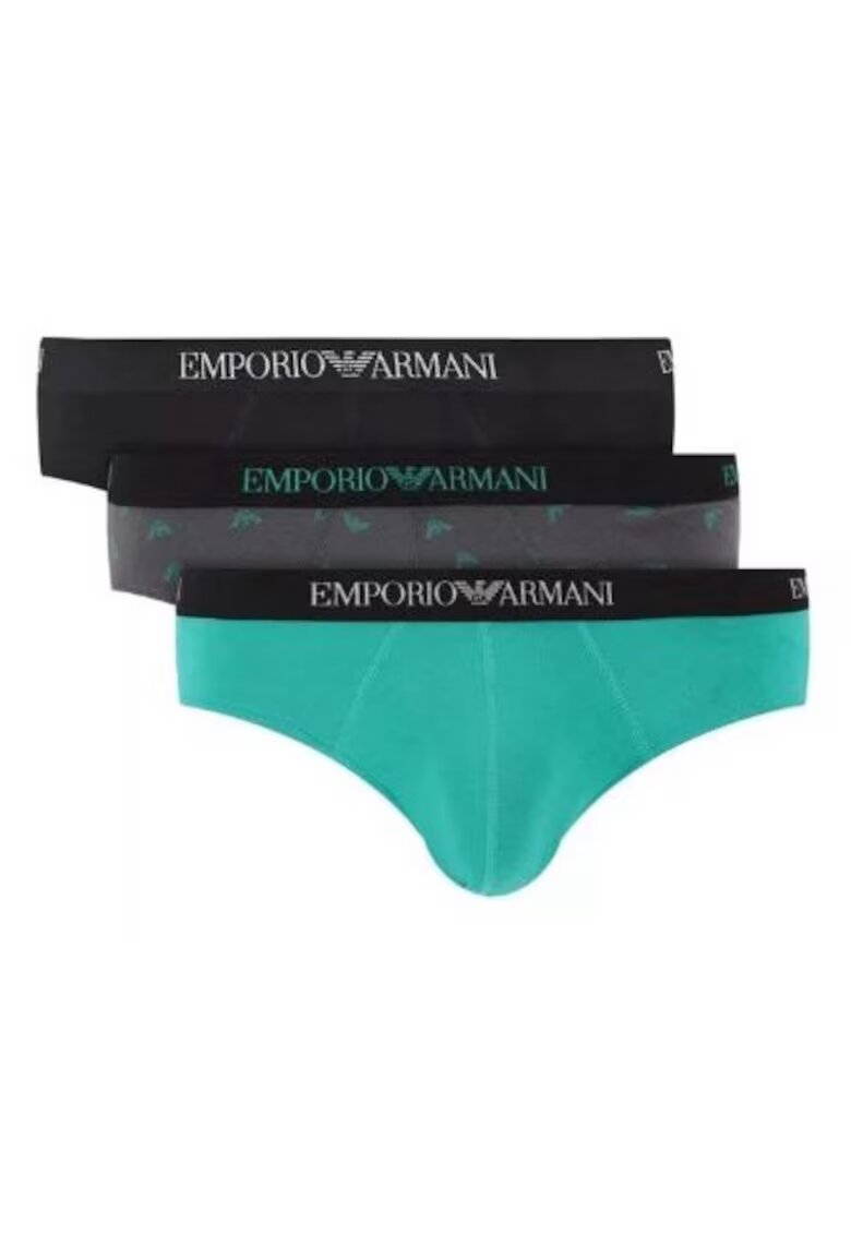 Emporio Armani Set de chiloti cu banda logo in talie - 3 Perechi -