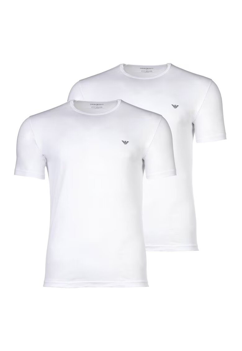 Emporio Armani Set de tricouri cu logo - 2 piese - Alb