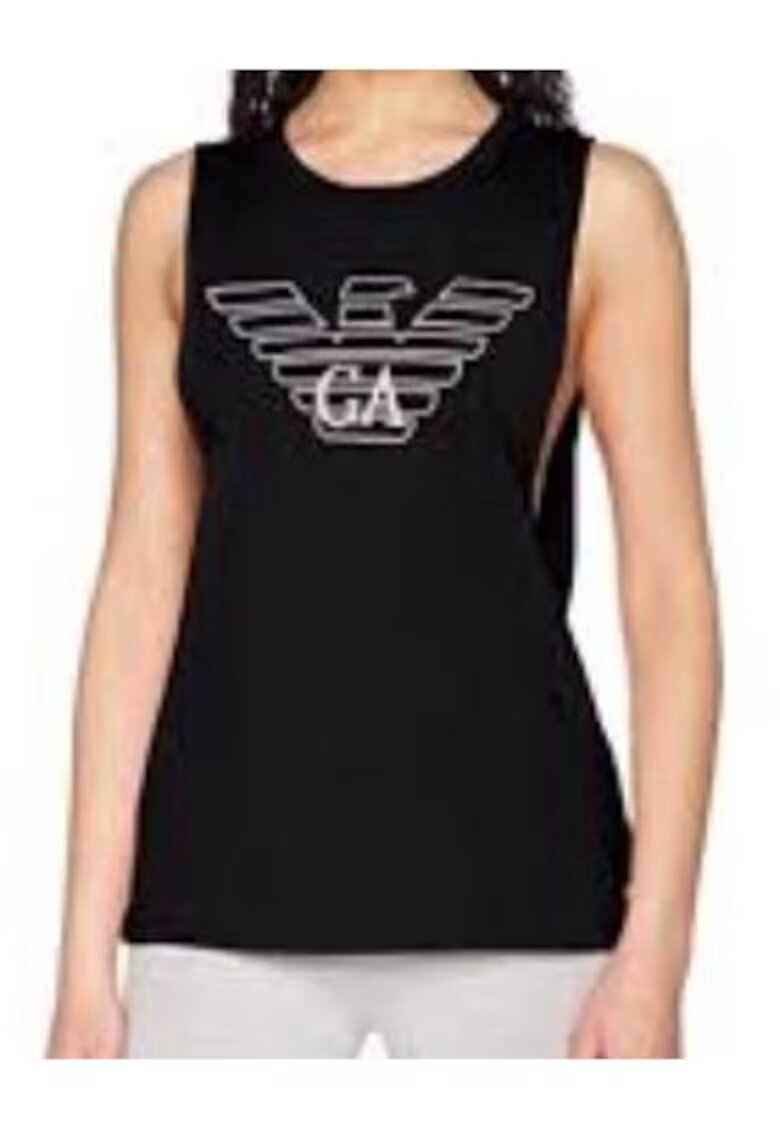 Emporio Armani Top regular fit cu imprimeu logo