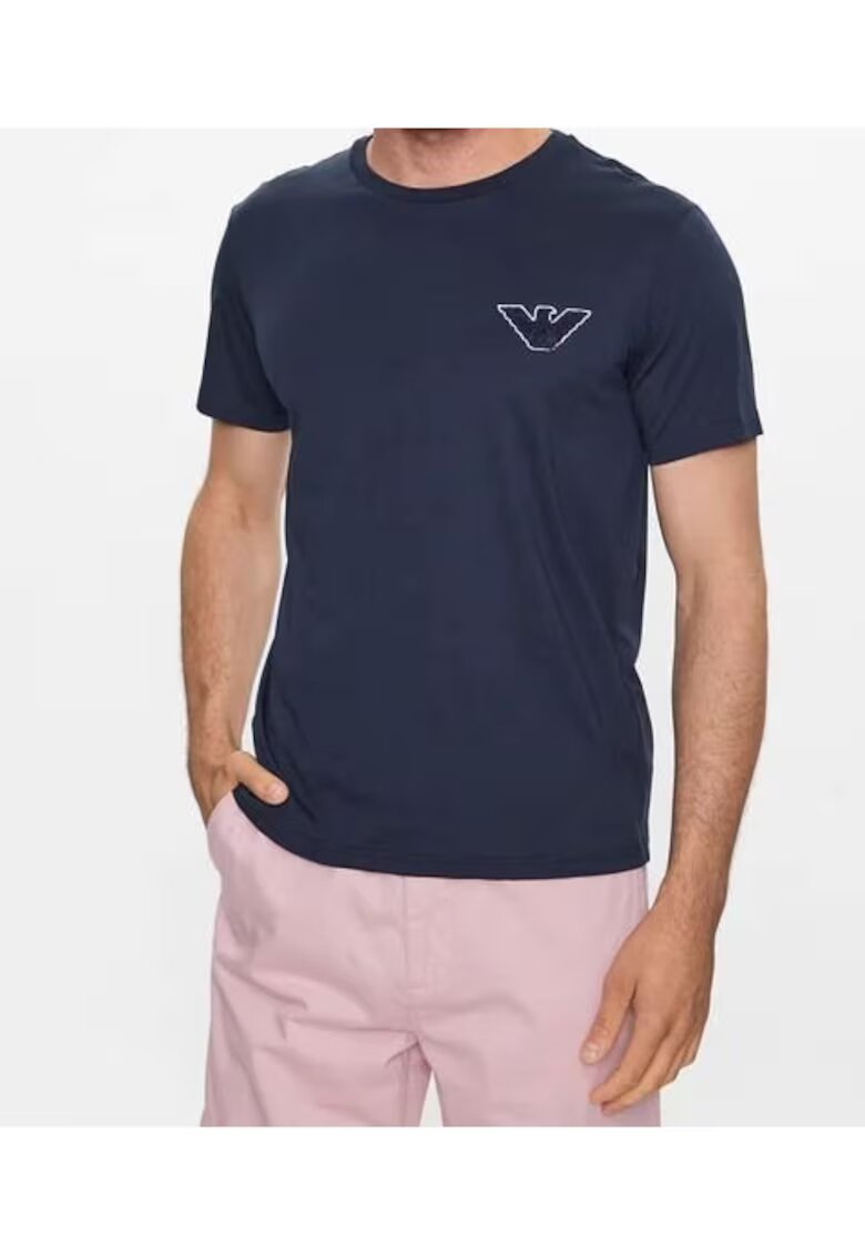 Emporio Armani Tricou cu croiala slim si monograma -