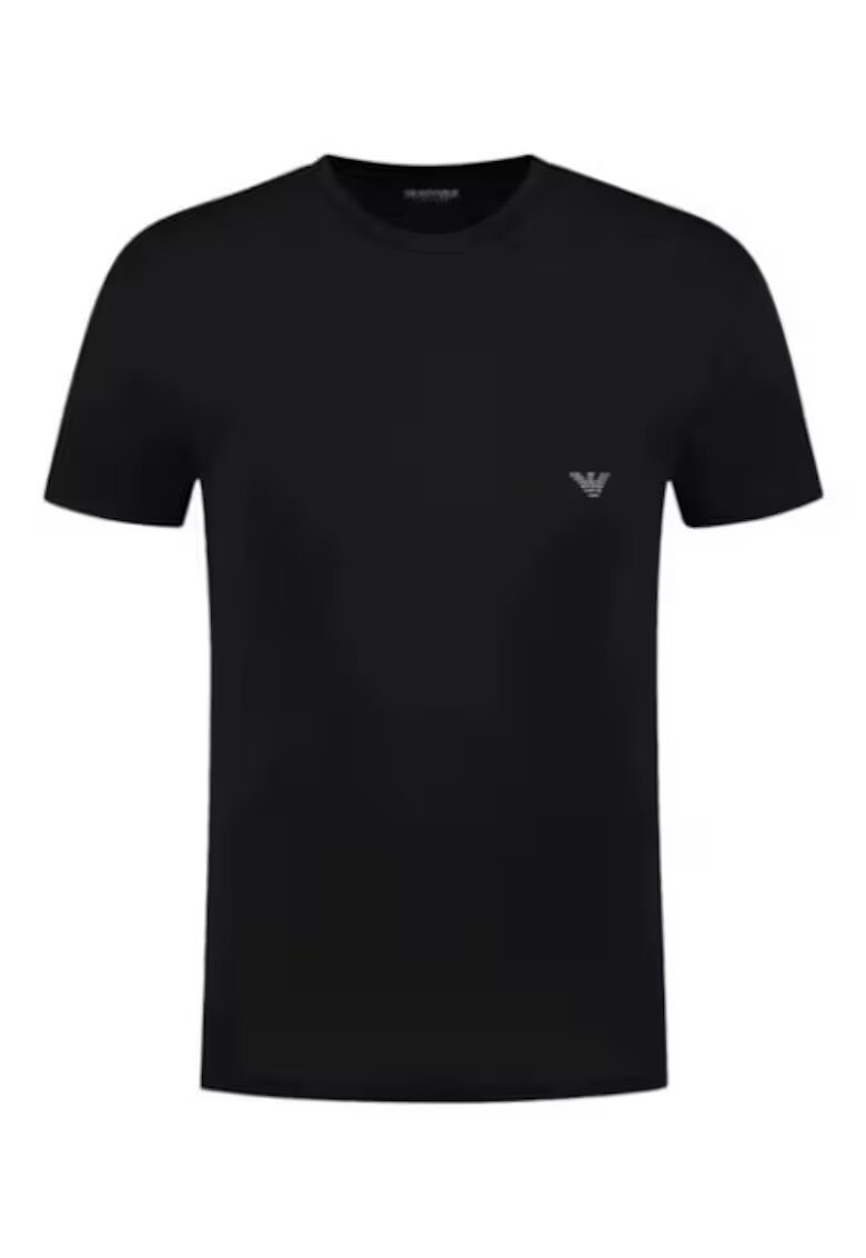 Emporio Armani Tricou cu decolteu la baza gatului si logo discret -