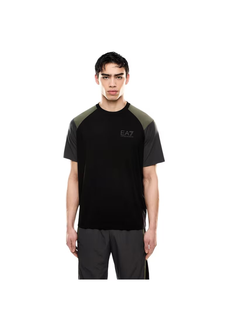 Emporio Armani Tricou EA7 ASV Athletic Color Block 47996 - Negru