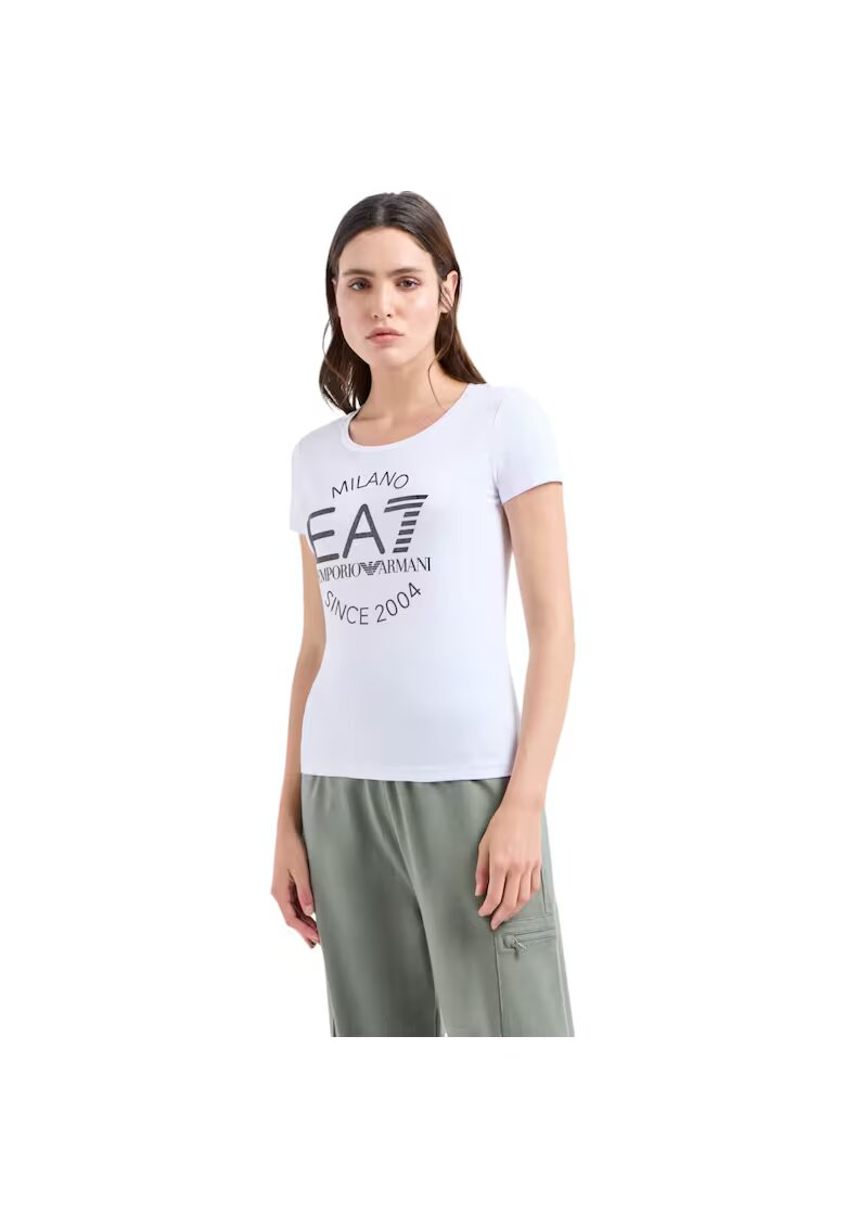 Emporio Armani Tricou EA7 Crossover Stretch 38884 - Alb