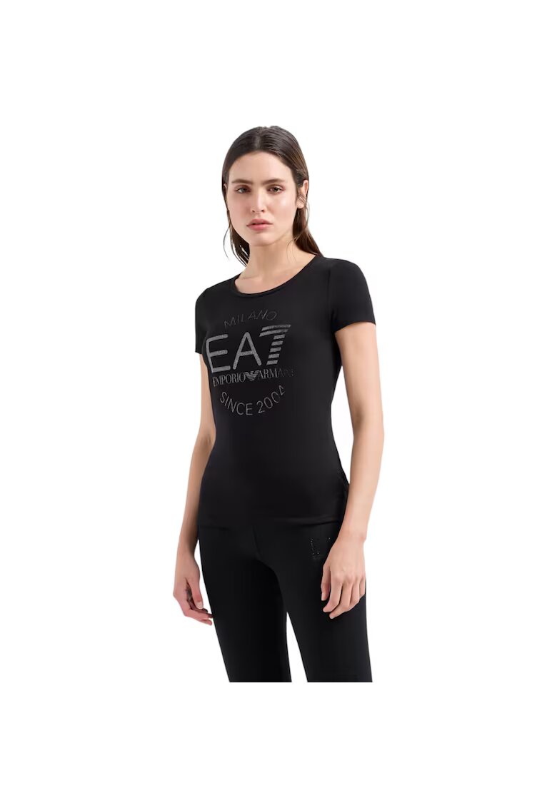 Emporio Armani Tricou EA7 Crossover Stretch 38888 - Negru
