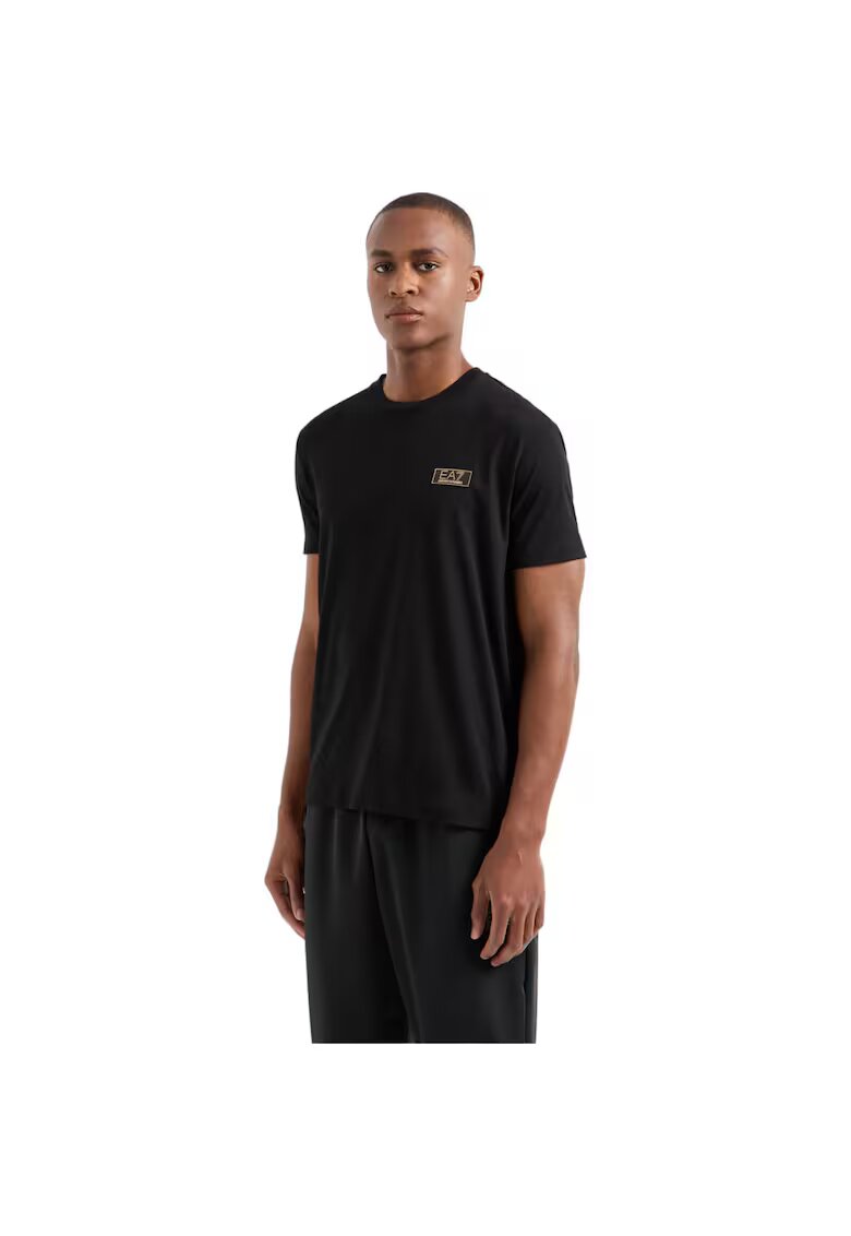 Emporio Armani Tricou EA7 Gold Label Small Logo - AF10170-7M000021-UC001 35269 - Auriu/Negru