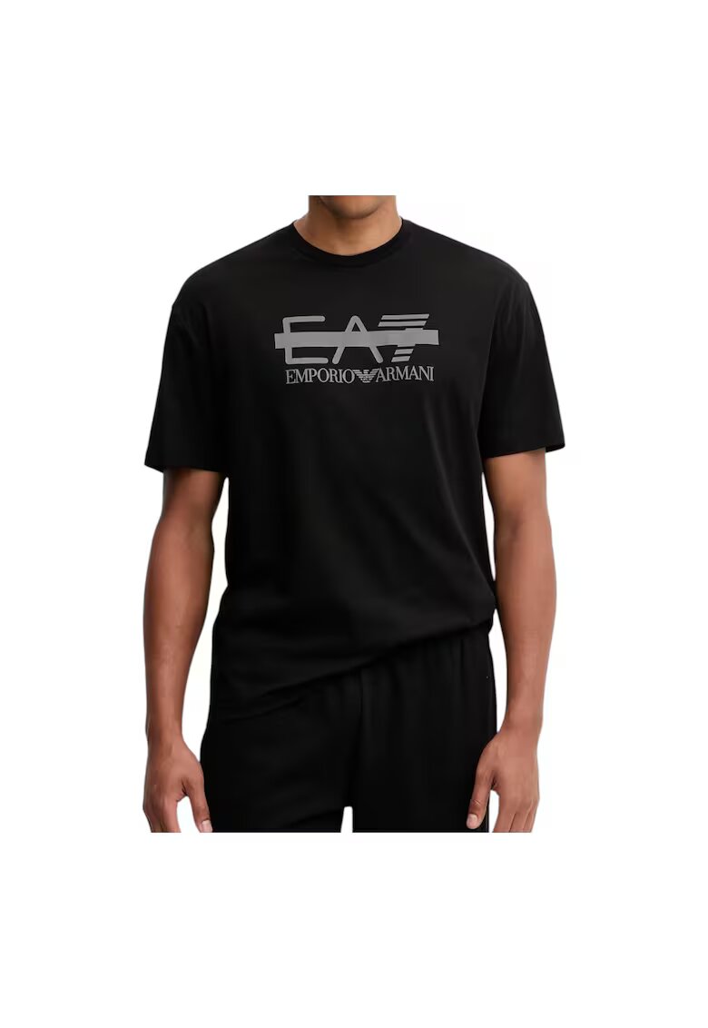 Emporio Armani Tricou EA7 Logo Series M Tape SS 48013 - Negru