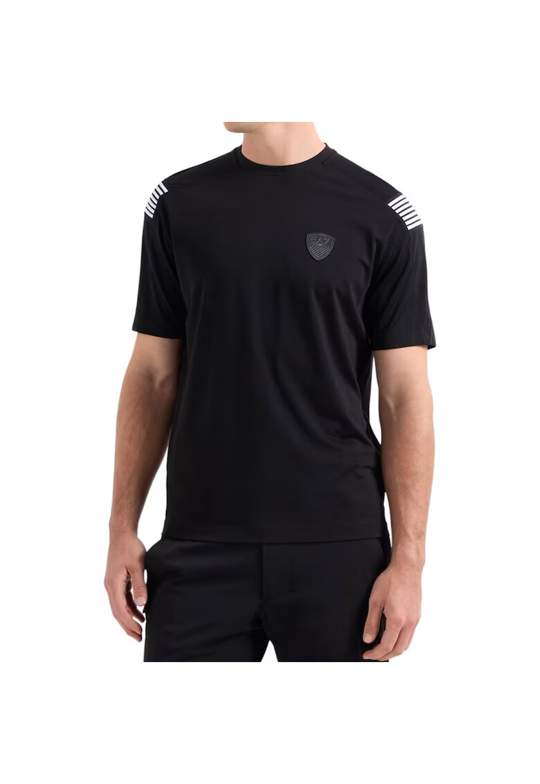 Emporio Armani Tricou EA7 Premium Shield Soccer 38849 - Negru