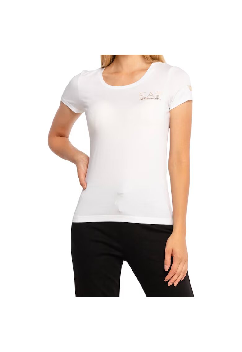 Emporio Armani Tricou EA7 Train Evolution 40786 - Alb
