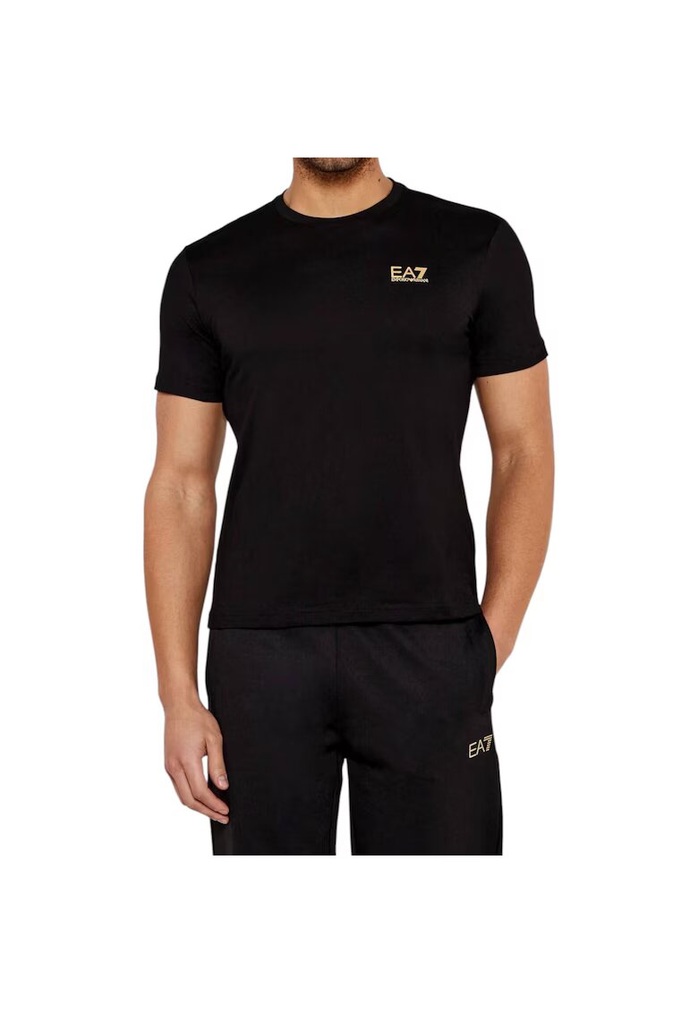 Emporio Armani Tricou EA7 Train Logo Series 40725 - Auriu/Negru