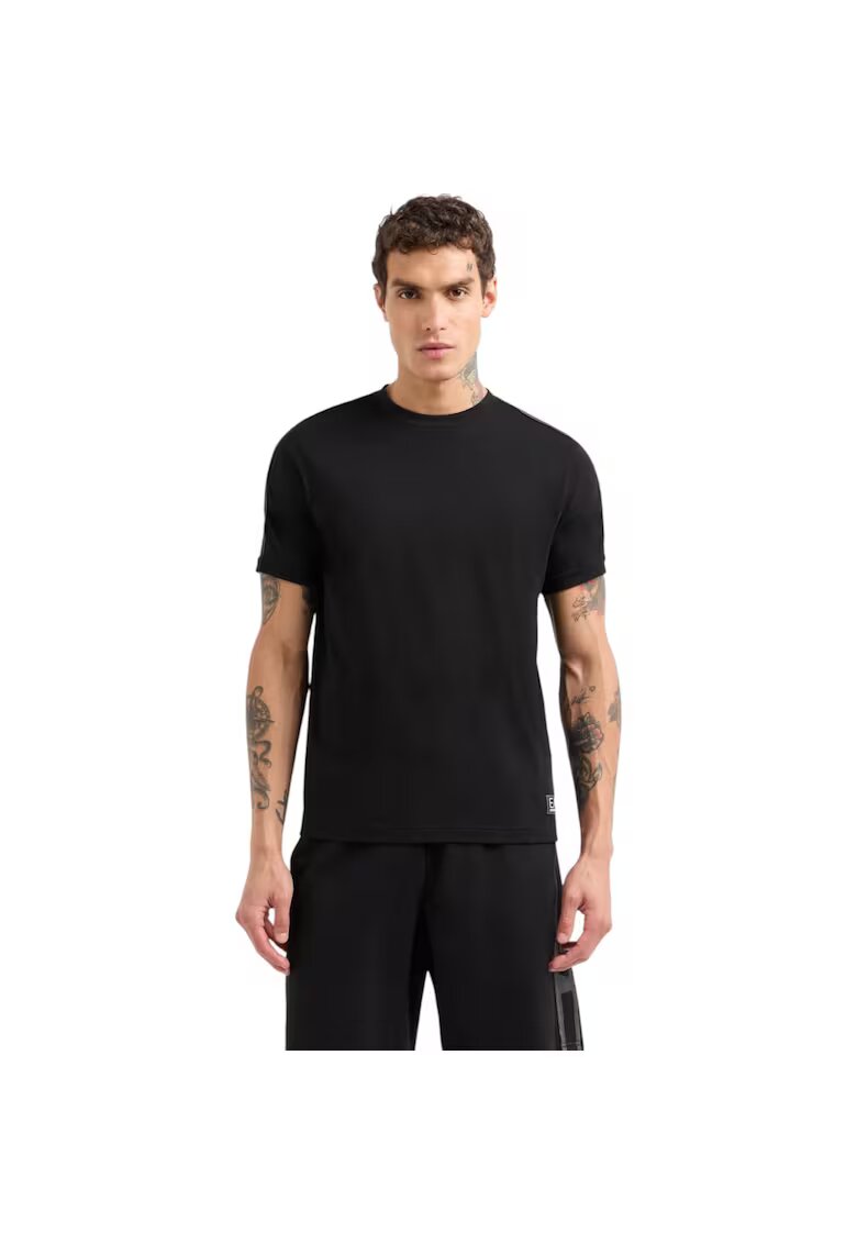 Emporio Armani Tricou EA7 Train Logo Series Tape 40708 - Negru