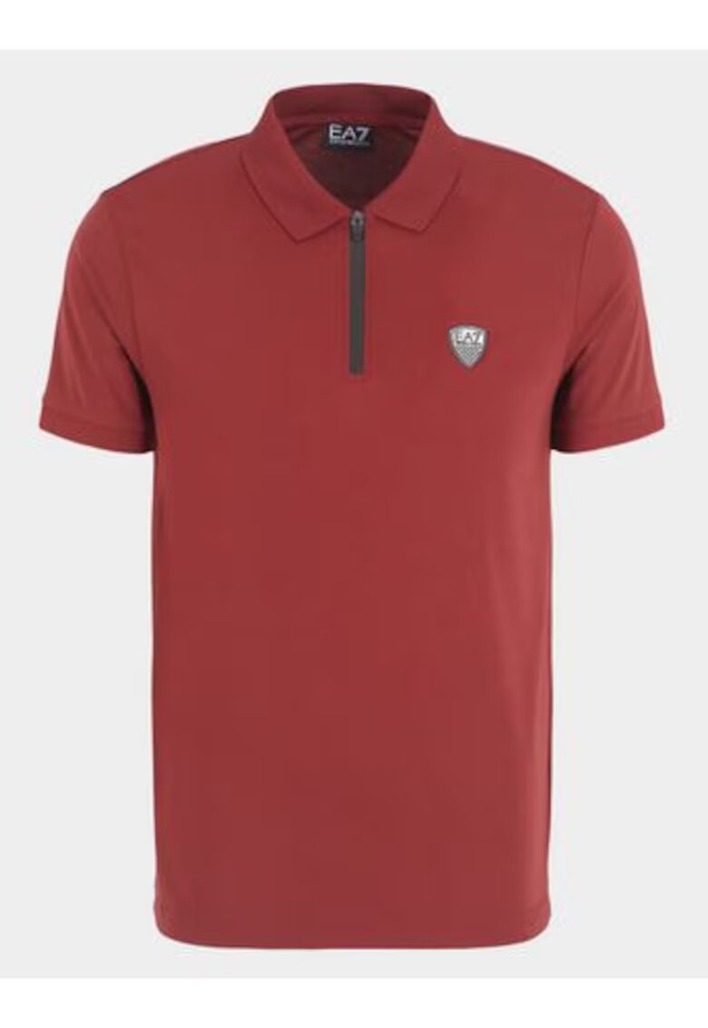 Emporio Armani Tricou polo viscoza - burgundia - regular